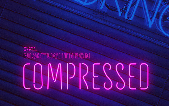 Retro Neon Font - Compressed Style