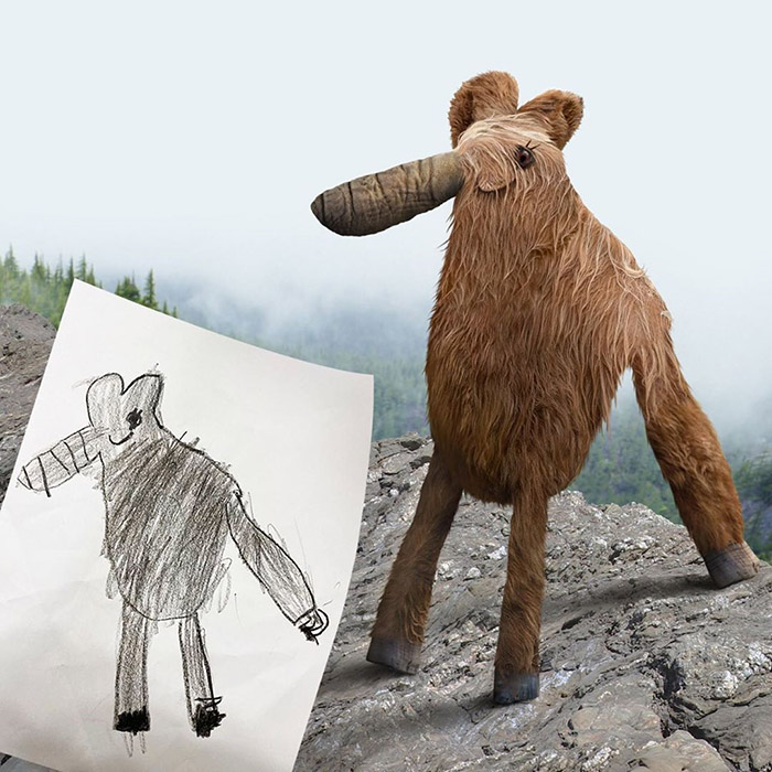 kids drawings odd animal Photoshop