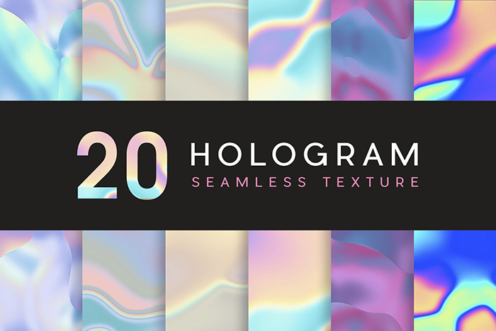 20 Hologram Seamless Textures