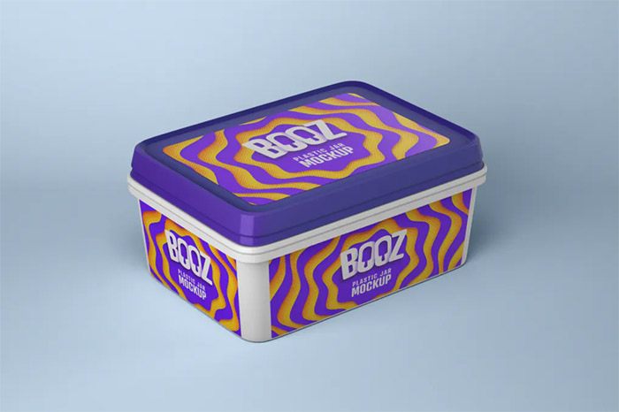 Realistic Ice Cream Box Mockup