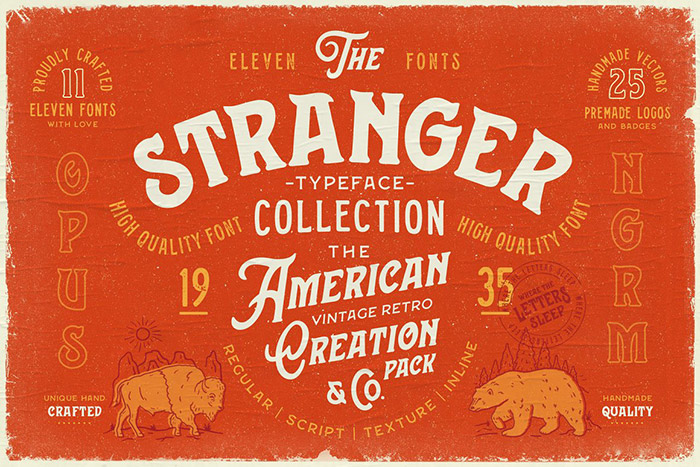 Stranger Font Collection + Extras