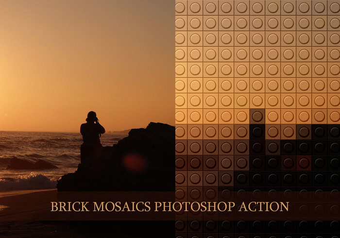 Brick Mosaics Photoshop Actions
