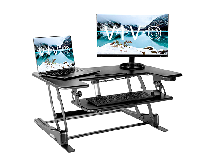 VIVO Black Height Adjustable 32" Stand Up Desk Converter