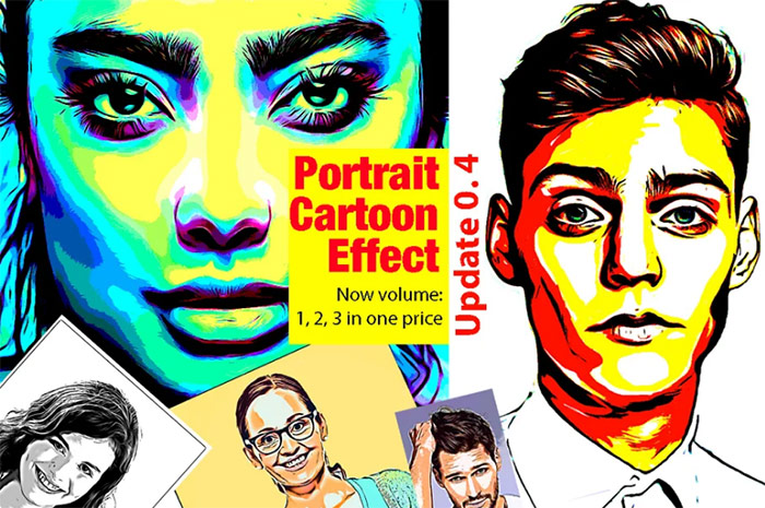 Portrait Cartoon Effect Action