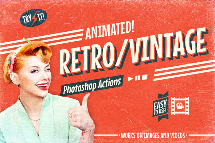 Animated Retro Vintage Film