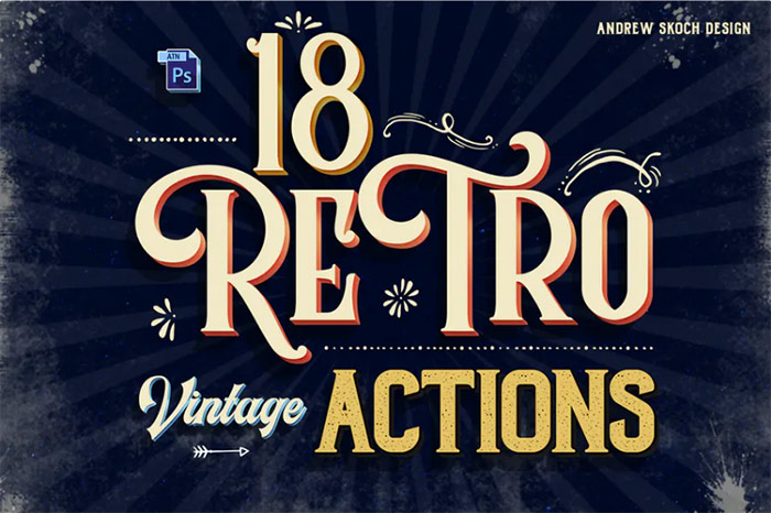 Vintage Text Photoshop Action