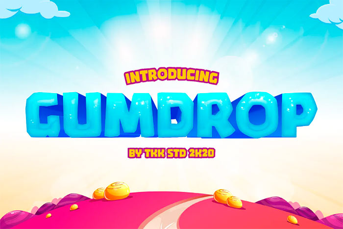 GUMDROP - Block Gaming font
