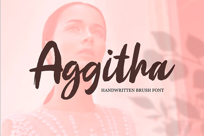 Aggitha best brush stroke fonts