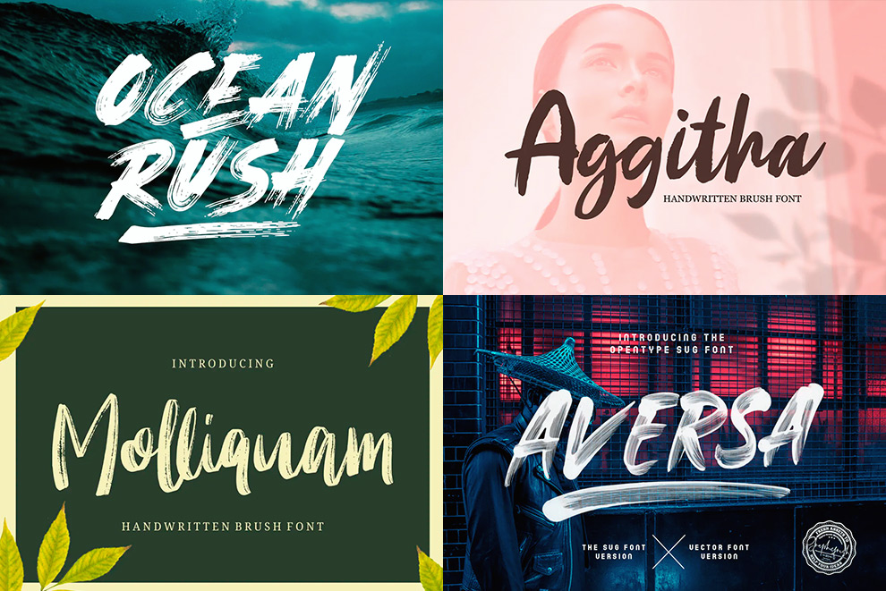 30 Aesthetic Brush Stroke Fonts for Designers