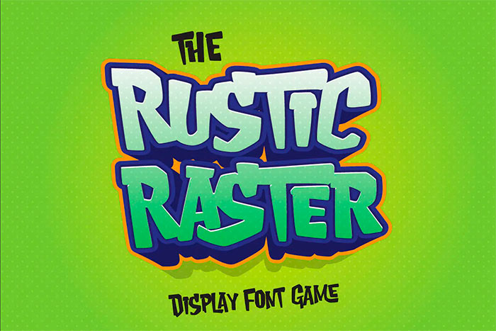 Rustic Raster - Playful Game Font