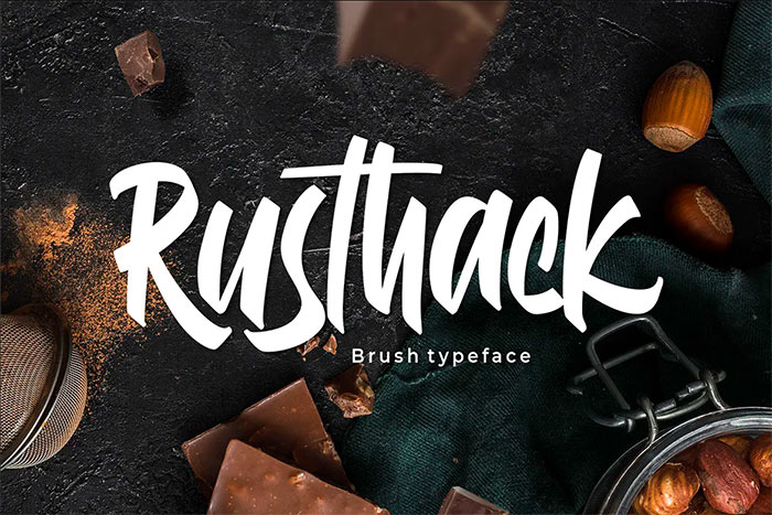 Rusthack - Freestyle Brush Font