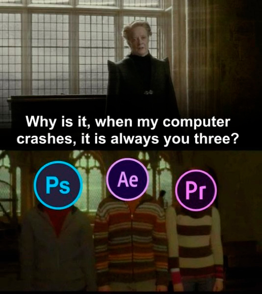 why is it when computer crashes meme