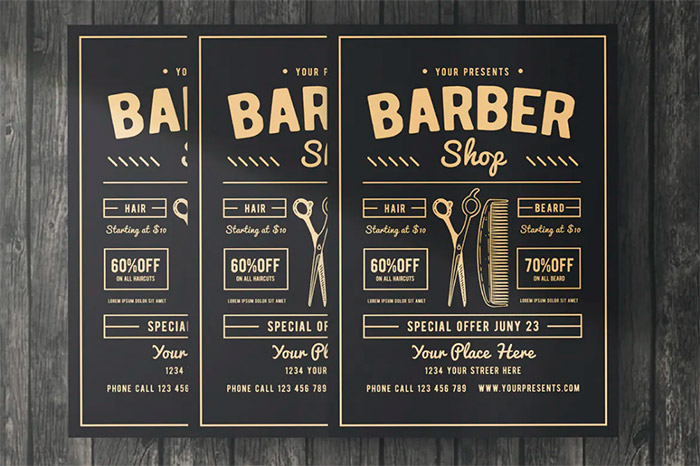 Elegant Barber Shop Flyer