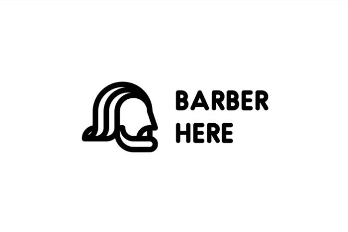 Simple Barber Shop Logo