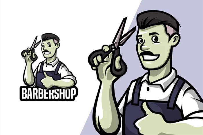 Barbershop - Mascot Logo Template