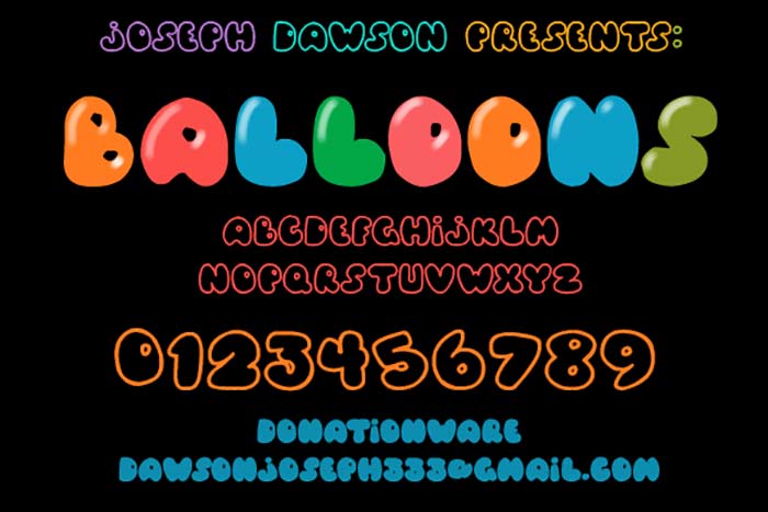Balloon font free download 3