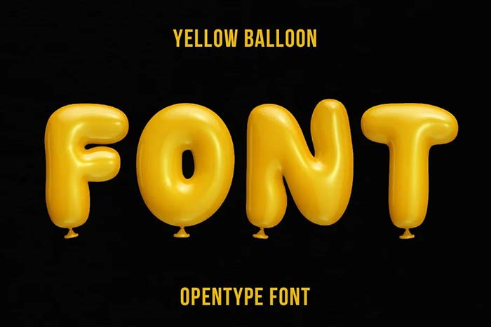 Yellow Balloon Font