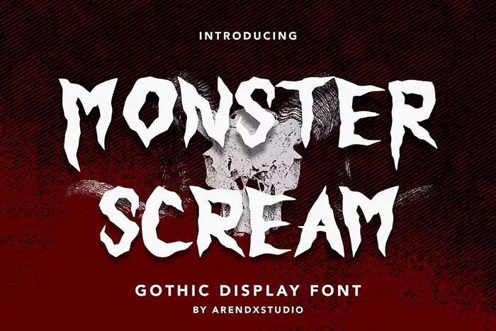 Monster Scream - Ghotic Display Font