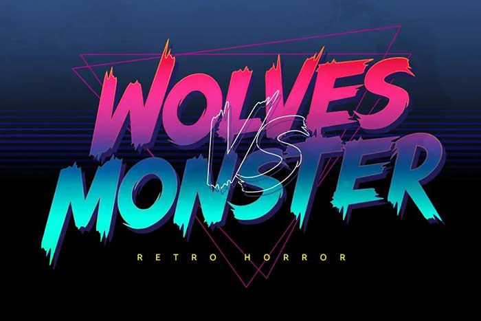 Wolves Vs Monster - Retro Horror