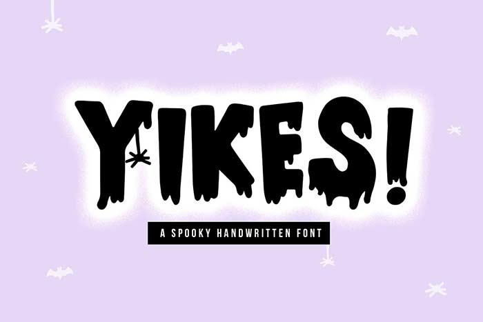 Yikes | Dripping Halloween Font