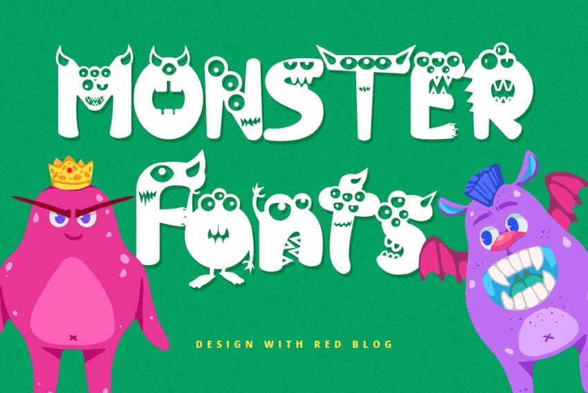 41 Spooky Monster Fonts: Including Monsters Inc. Movie Font