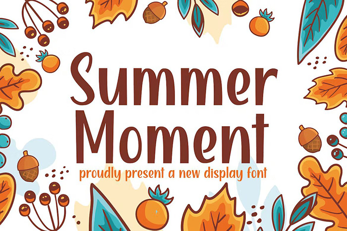 Summer Moment - Cute Display Font